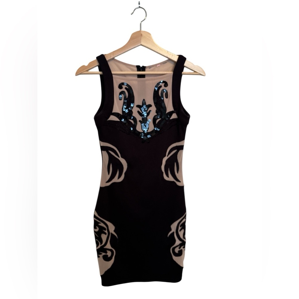 Black stunning figure skating inspired evening dress